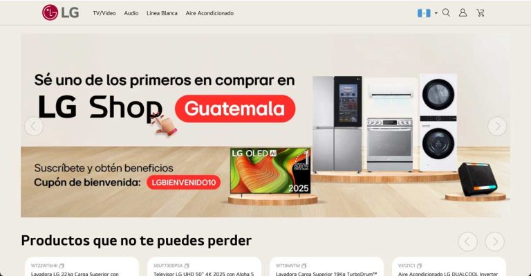 LG Electronics lanza «LG Shop», su nueva tienda ecommerce en Guatemala • Periódico Digital Centroamericano y del Caribe